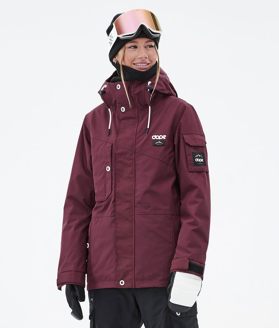 Women's Dope Adept W Snowboard Jacket Burgundy USA | IGJEC-0425