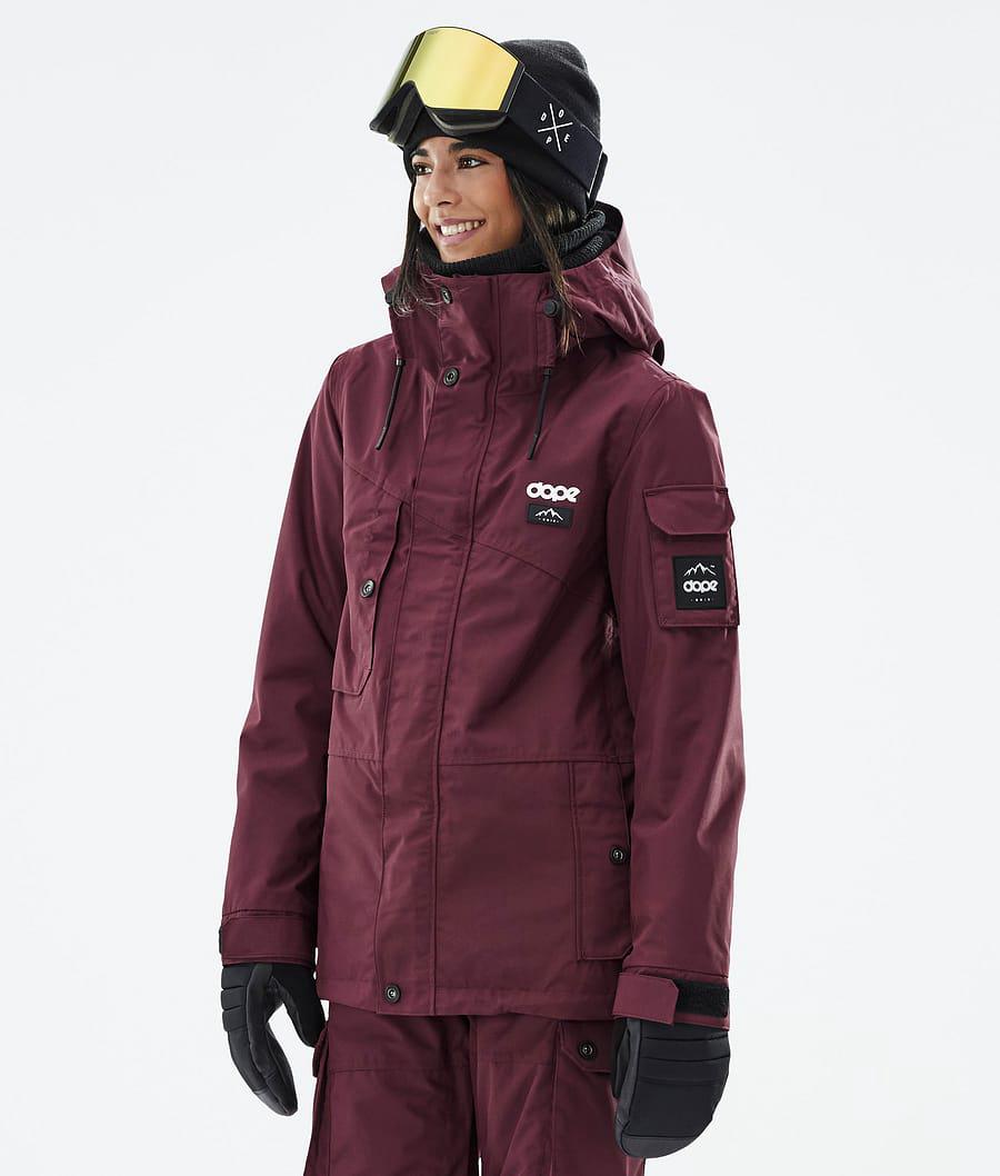 Women's Dope Adept W Snowboard Jacket Don Burgundy USA | YJPRV-2465