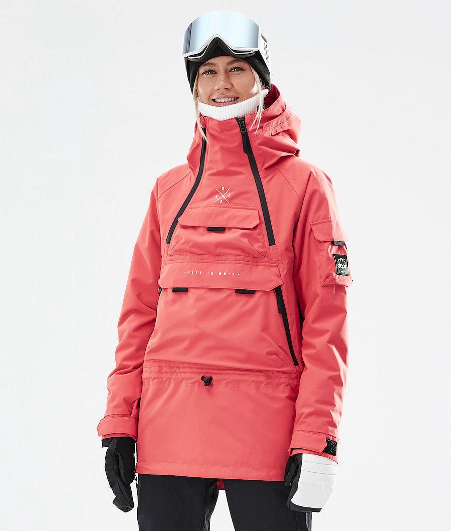 Women's Dope Akin W 2021 Snowboard Jacket Coral USA | KHACW-4860