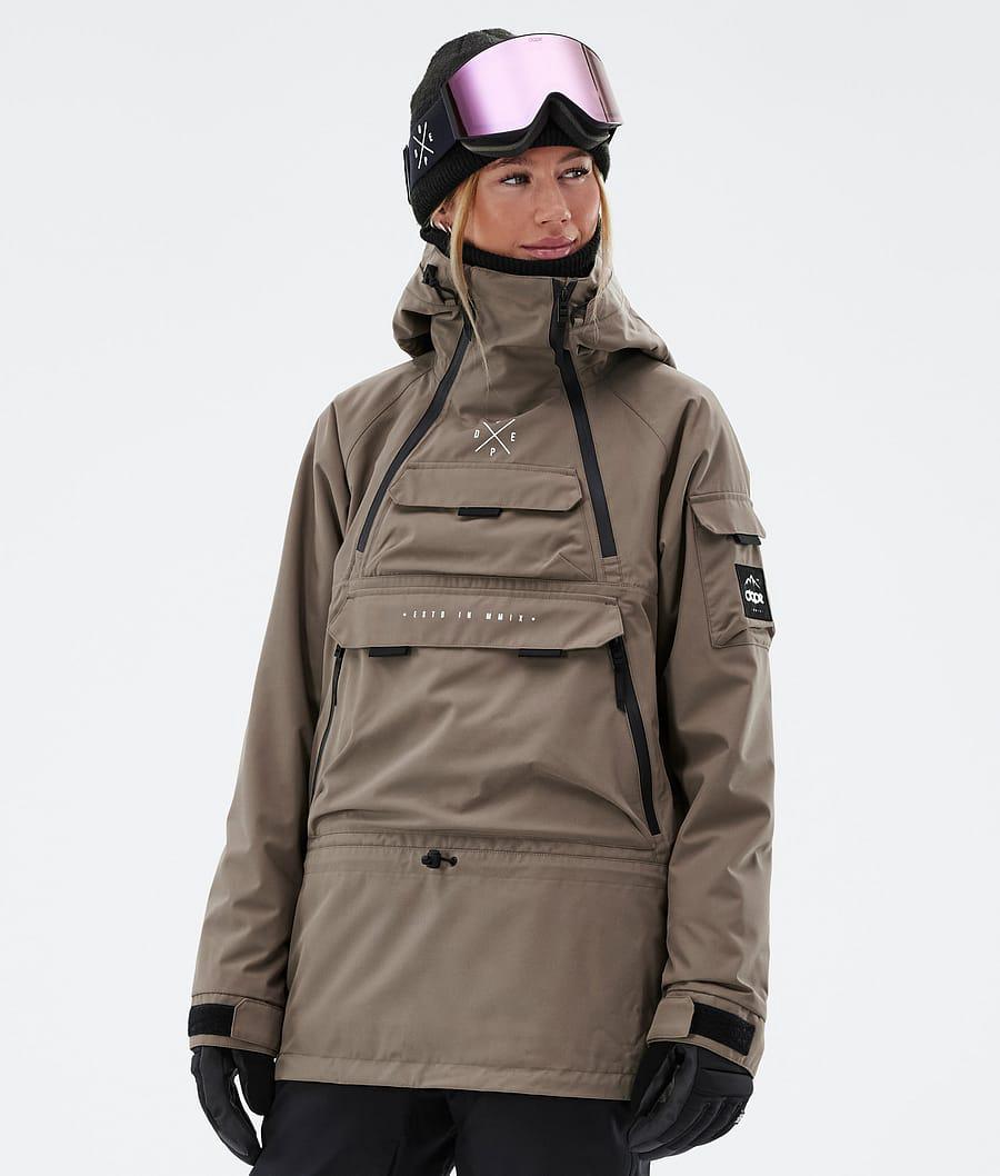 Women's Dope Akin W Ski Jacket Walnut Khaki USA | LOTBN-0491