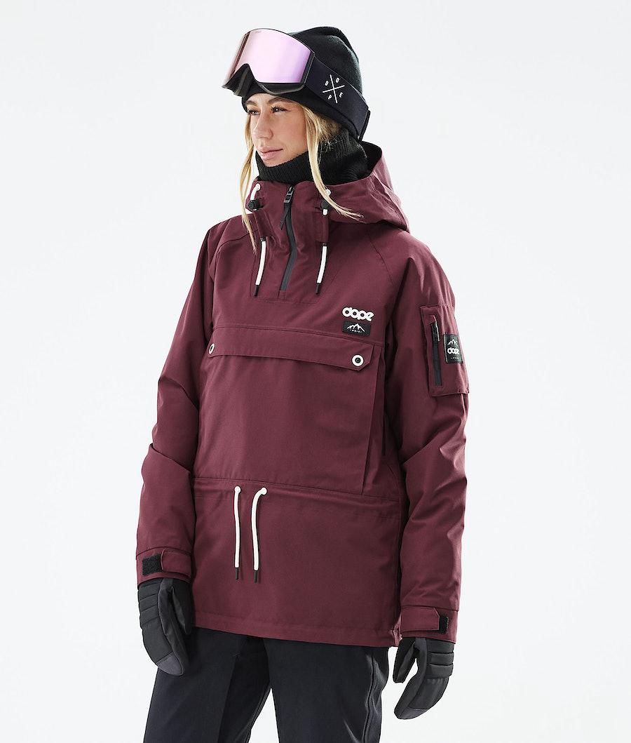 Women's Dope Annok W 2021 Ski Jacket Burgundy USA | ACLDY-2438