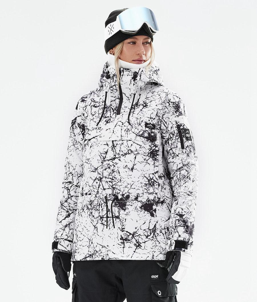 Women's Dope Annok W 2021 Ski Jacket Rock White/Black USA | TIVNG-1958