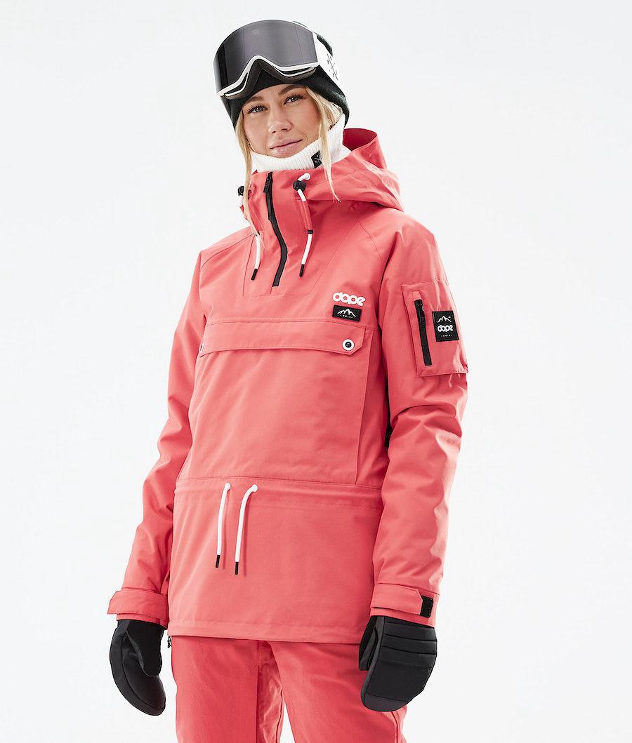 Women's Dope Annok W 2021 Snowboard Jacket Coral USA | VQBJO-0913