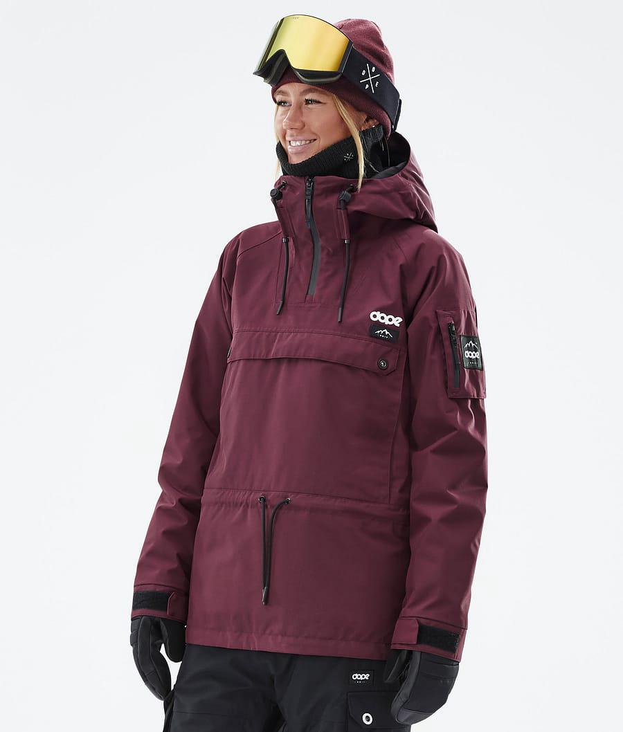 Women's Dope Annok W Snowboard Jacket Don Burgundy USA | CPQTO-5486