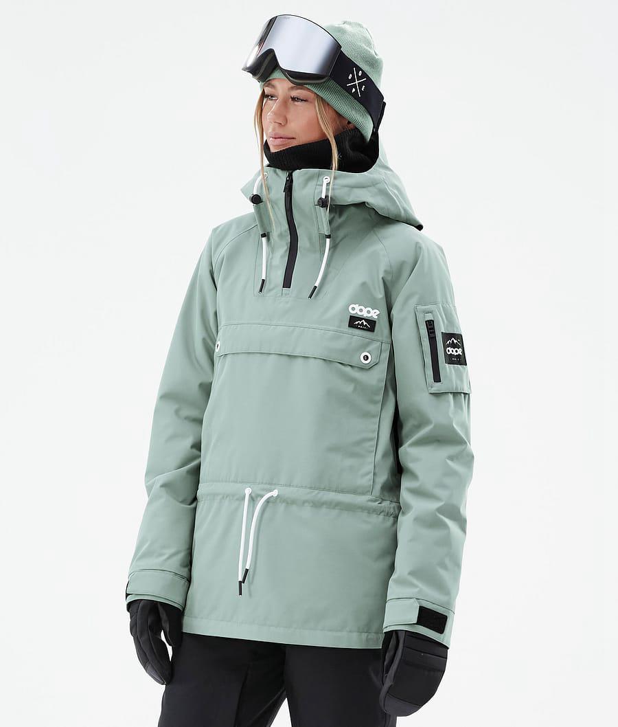 Women's Dope Annok W Snowboard Jacket Faded Green USA | VUPEN-2084