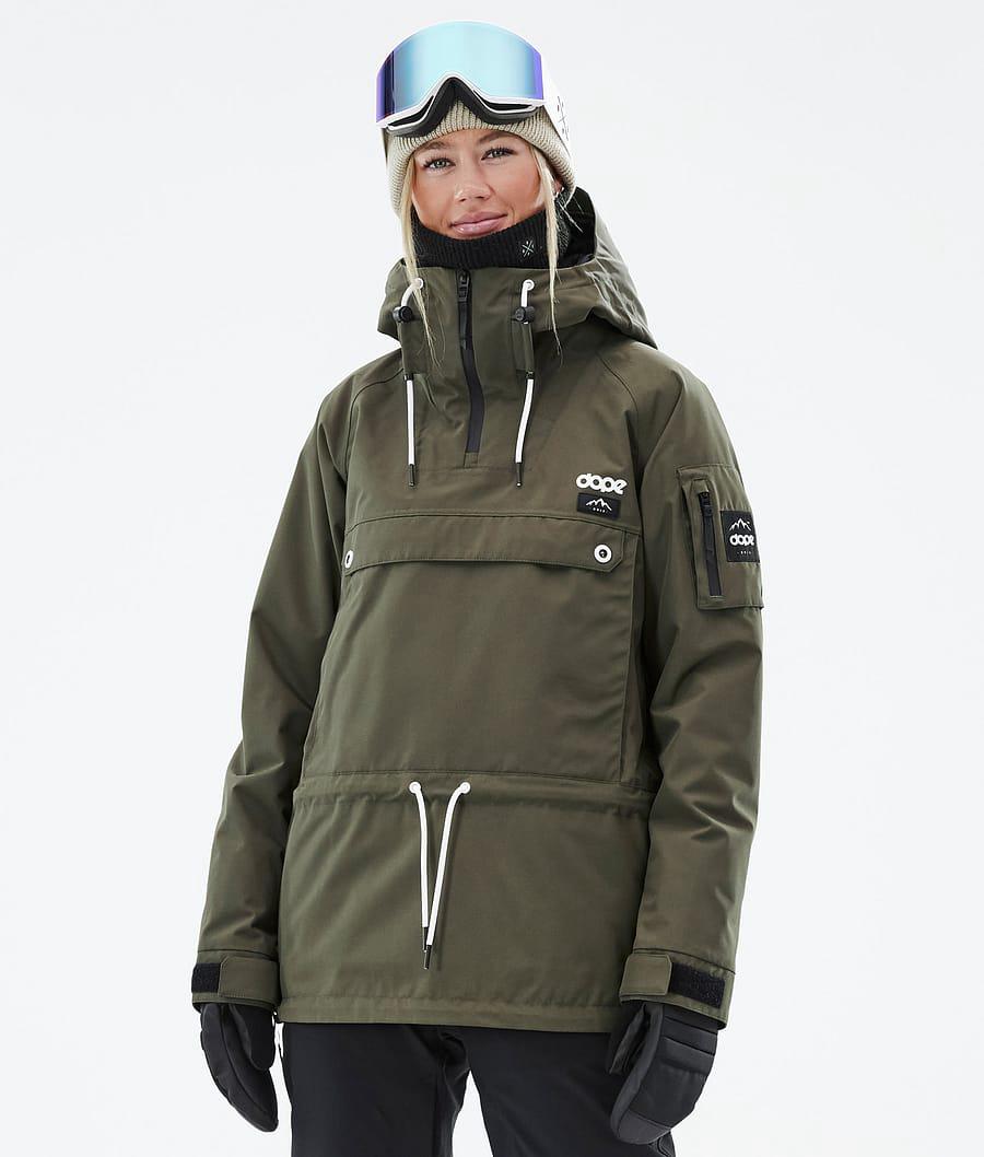 Women's Dope Annok W Snowboard Jacket Olive Green USA | LTOMN-0918