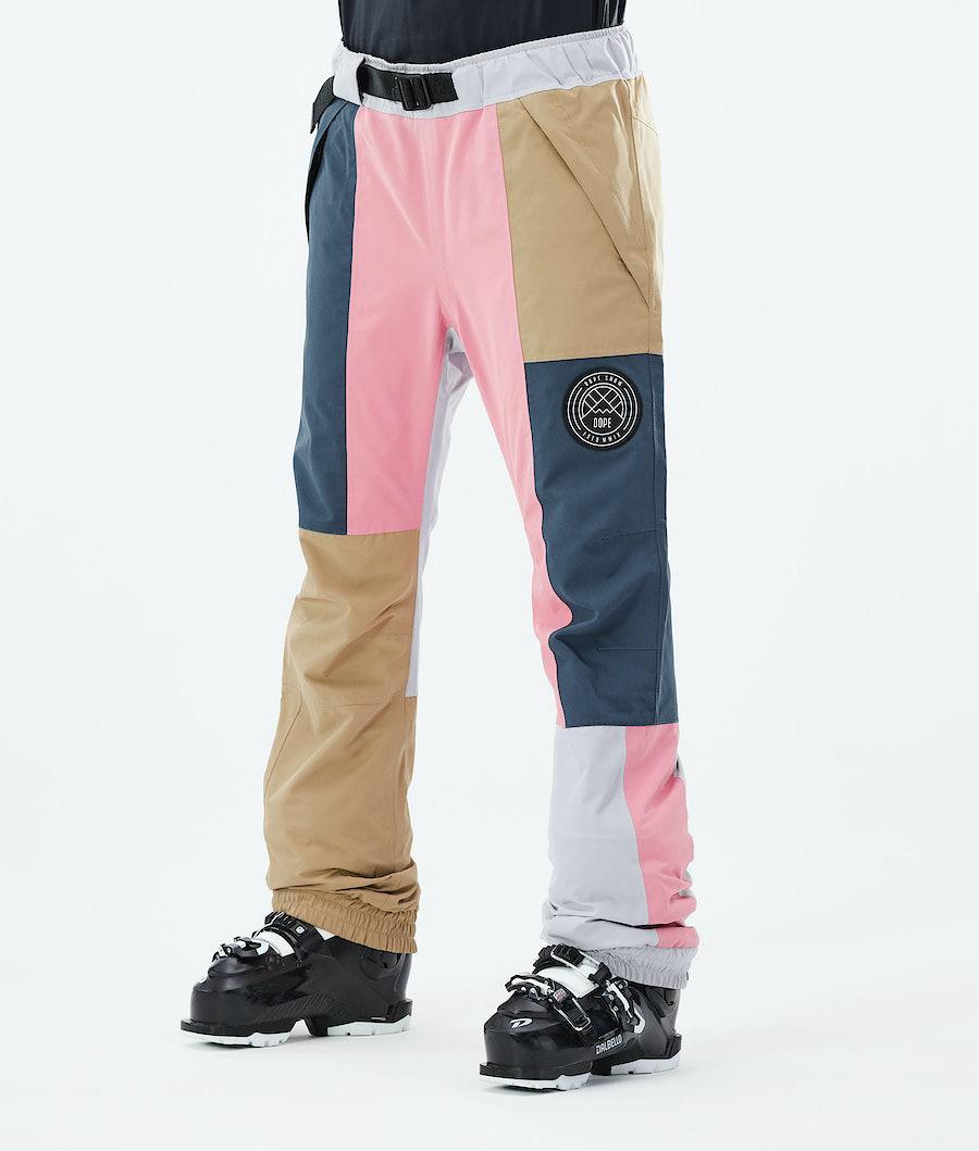 Women's Dope Blizzard LE W Limited Edition Patchwork Ski Pants Khaki USA | PGLRQ-4897