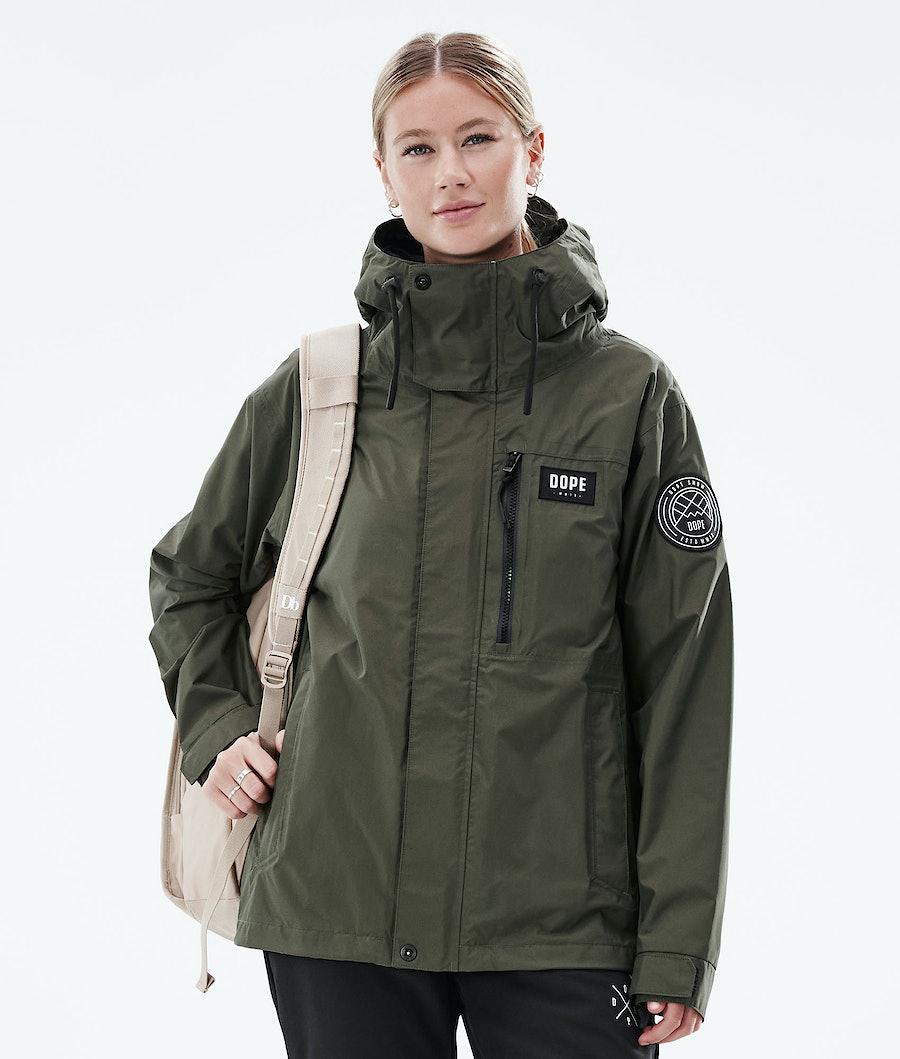 Women's Dope Blizzard Light W Outdoor Jacket Olive Green USA | UMVBZ-2850