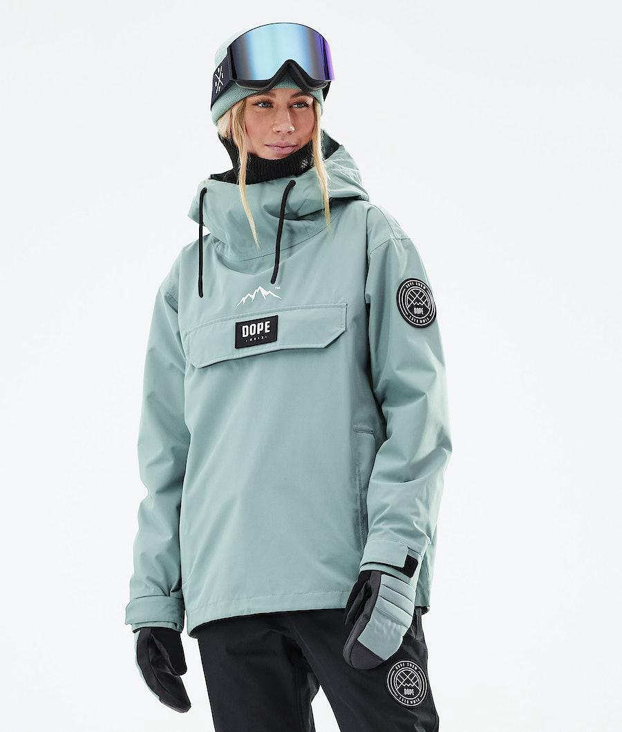 Women's Dope Blizzard W 2021 Ski Jacket Faded Green USA | PEOYX-2156