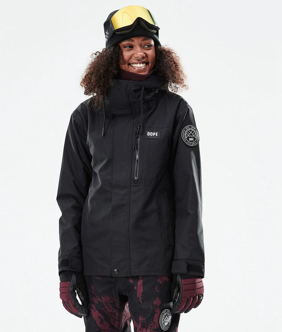 Women's Dope Blizzard W Full Zip 2021 Ski Jacket Black USA | AGBXO-4950