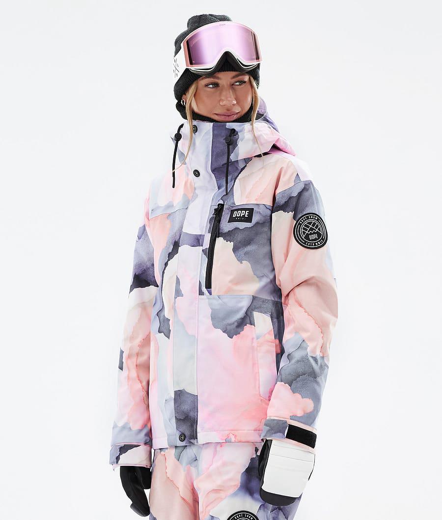 Women's Dope Blizzard W Full Zip Snowboard Jacket Blot Peach Coral USA | MAYRJ-8273