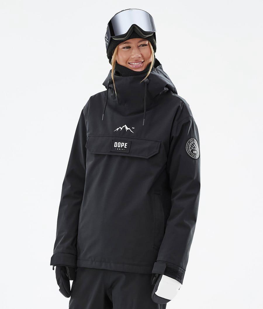 Women's Dope Blizzard W Ski Jacket Black USA | OEQHV-3658