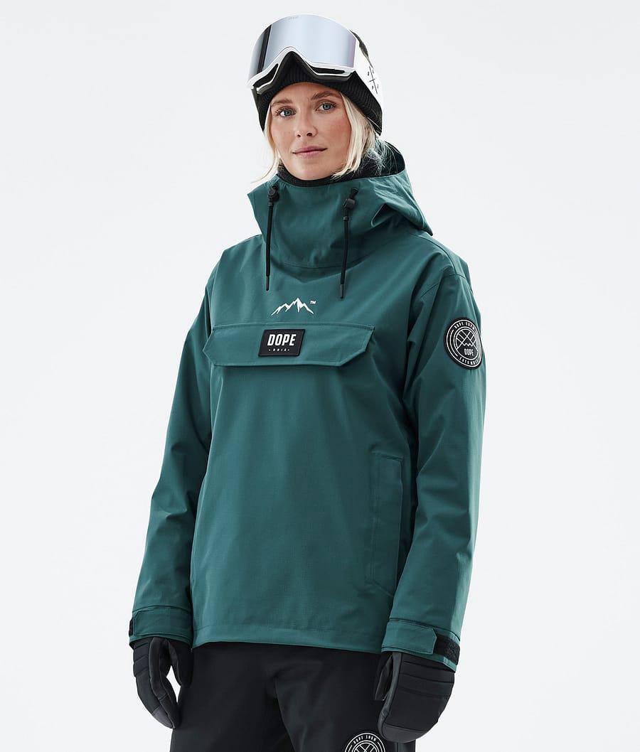 Women's Dope Blizzard W Ski Jacket Bottle Green USA | YAQLZ-8437