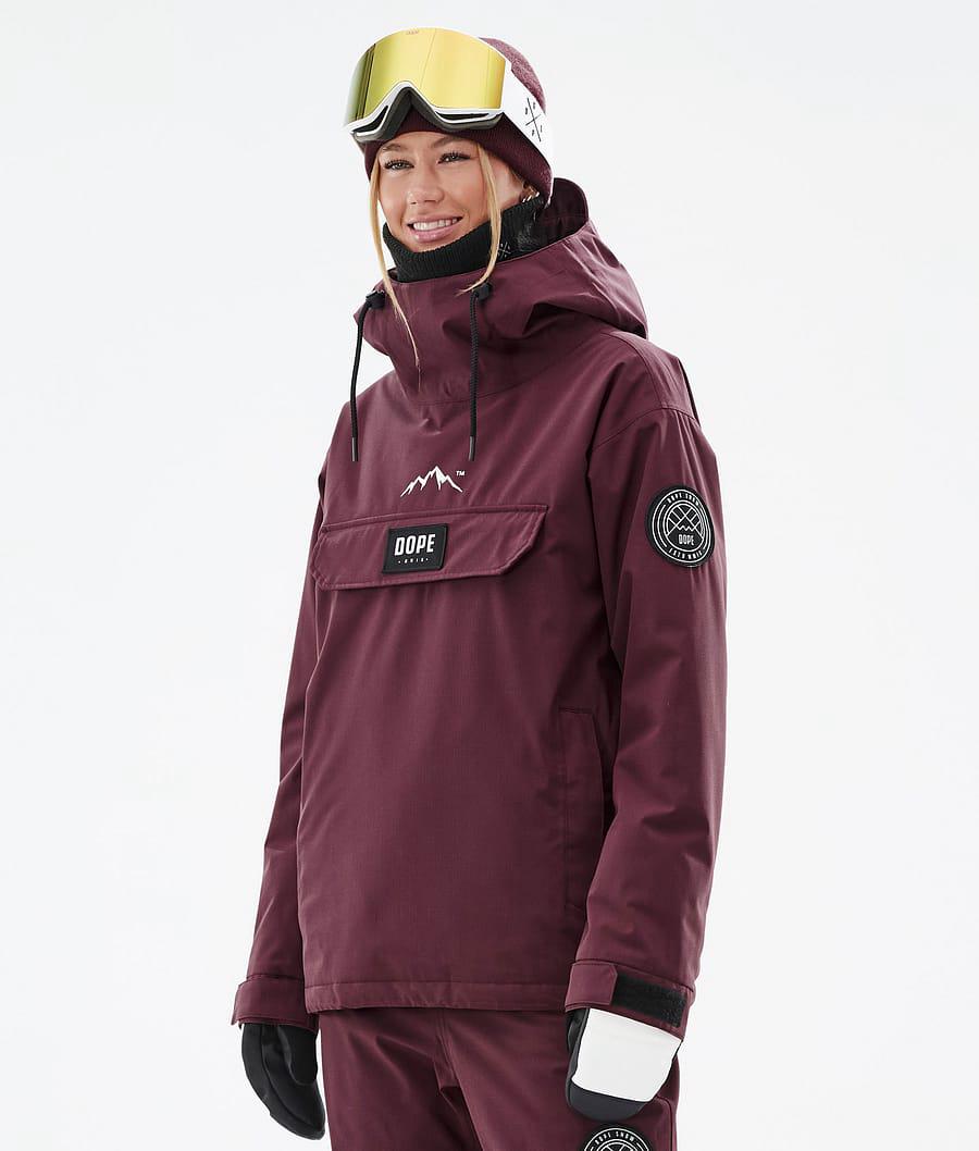 Women's Dope Blizzard W Ski Jacket Burgundy USA | ZJWCN-6873