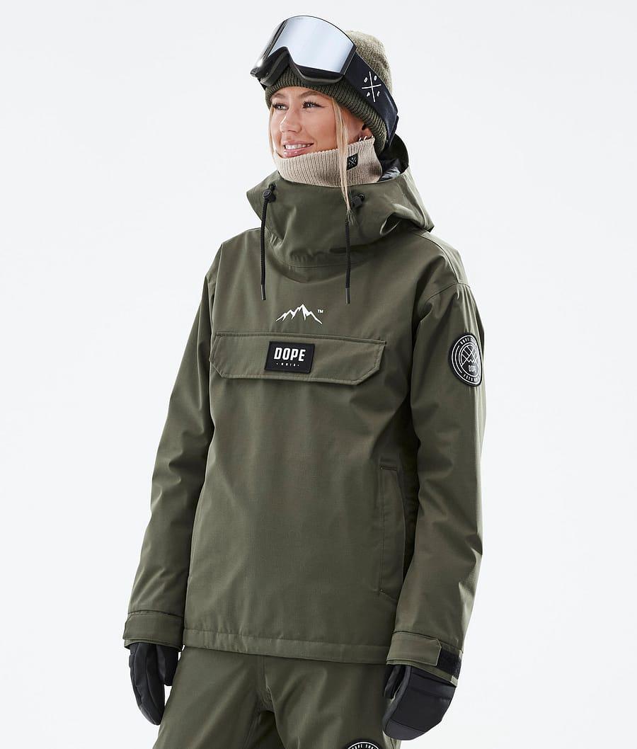 Women's Dope Blizzard W Ski Jacket Olive Green USA | TUXMJ-9281