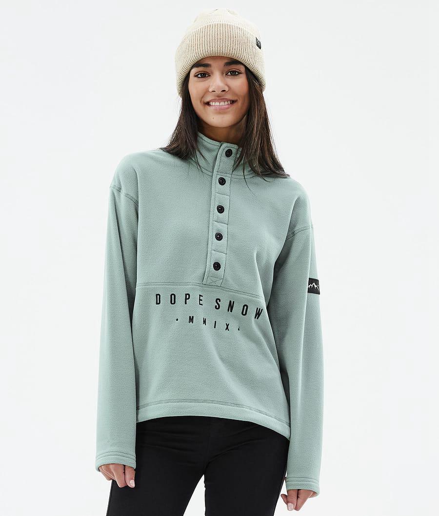 Women's Dope Comfy W Fleece Sweater Faded Green USA | CEJSB-8365