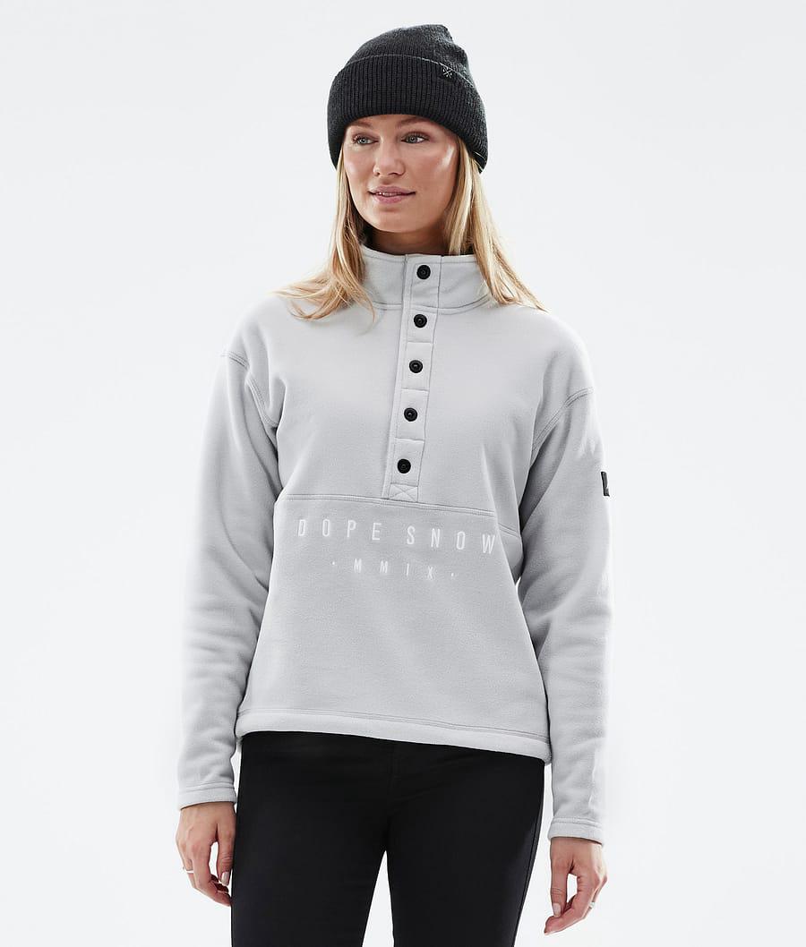 Women's Dope Comfy W Fleece Sweater Light Grey USA | CBJEZ-0219