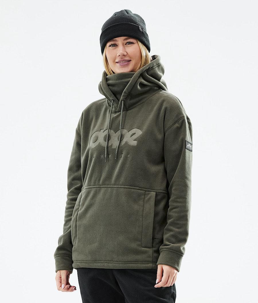 Women's Dope Cozy II W 2021 Hoodie Olive Green USA | TKGPO-3852