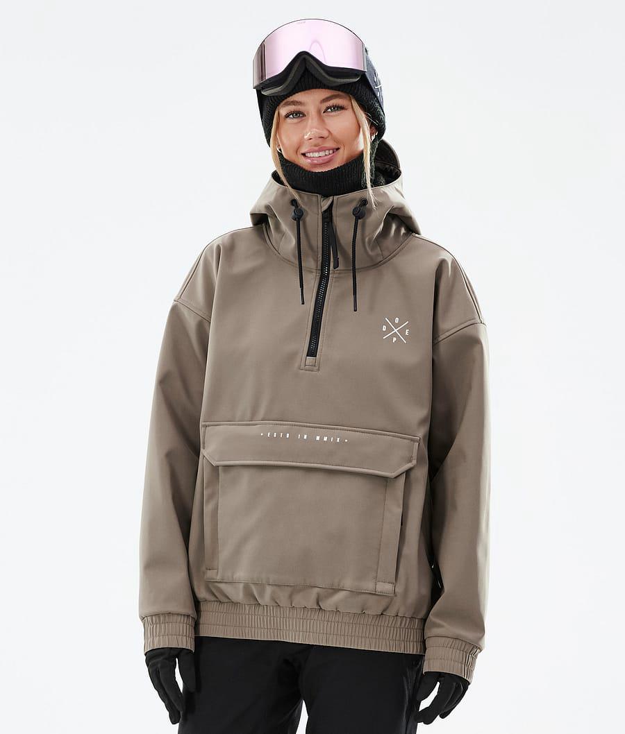 Women's Dope Cyclone W Snowboard Jacket Walnut Khaki USA | EQNBW-3570