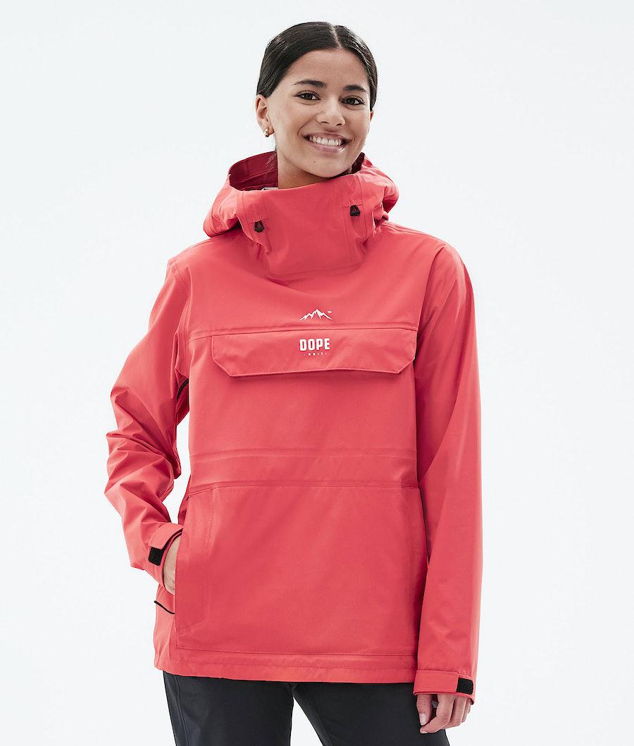 Women's Dope Downpour W Rain Jacket Coral USA | CKRFQ-9365