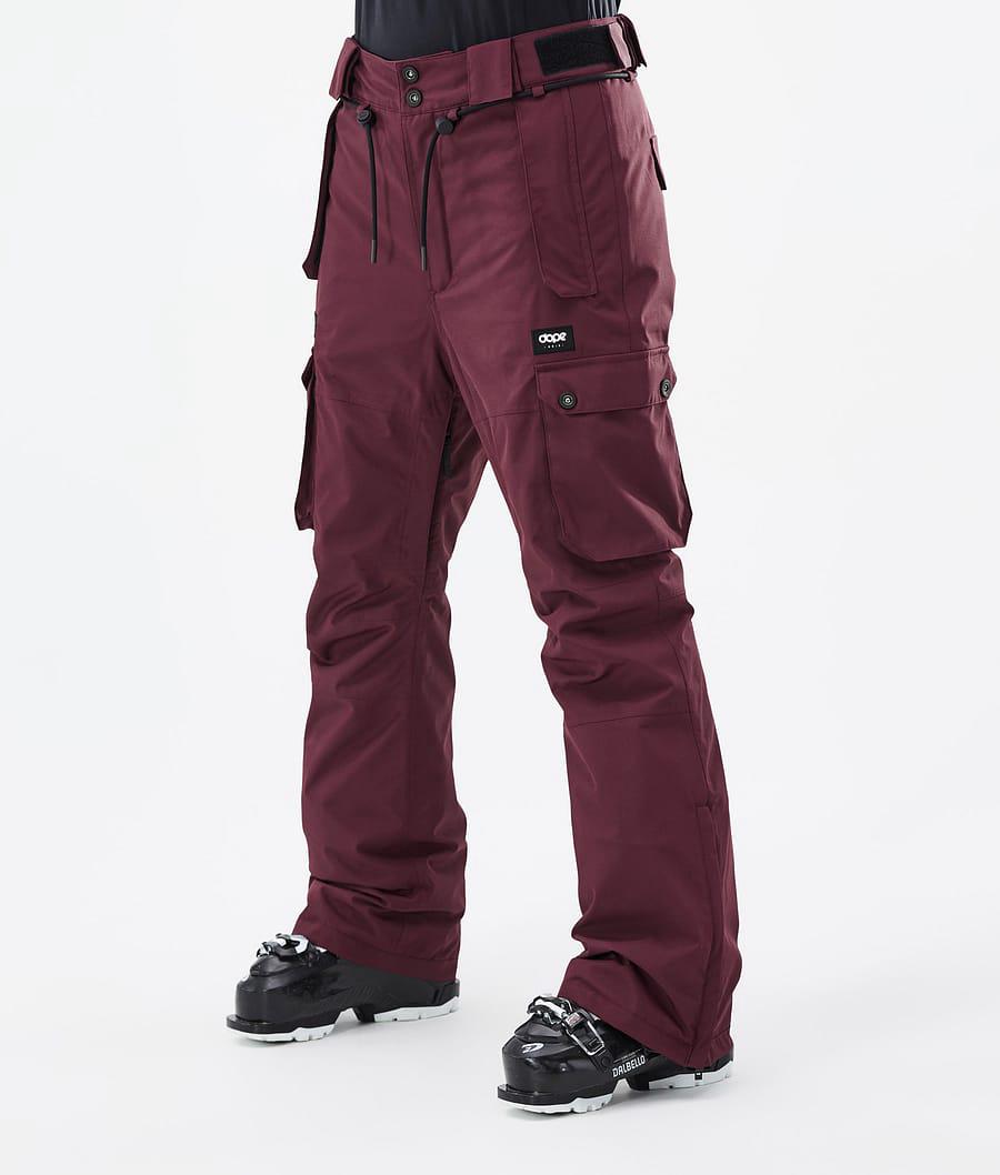 Women's Dope Iconic W Ski Pants Don Burgundy USA | CGHYV-4329