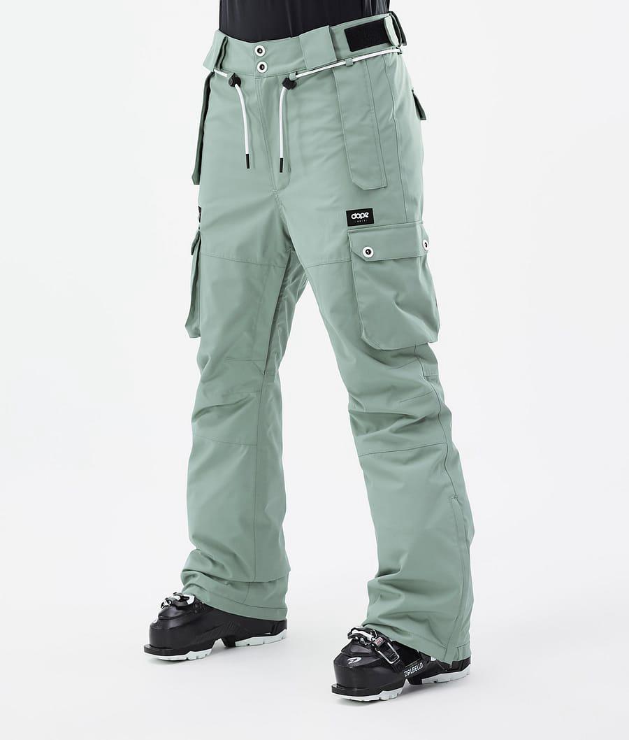 Women's Dope Iconic W Ski Pants Faded Green USA | QEYUM-9281