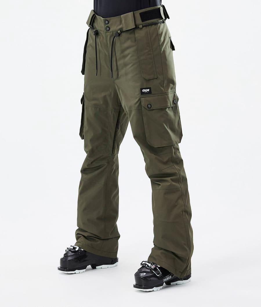 Women's Dope Iconic W Ski Pants Olive Green USA | KXCEJ-3972