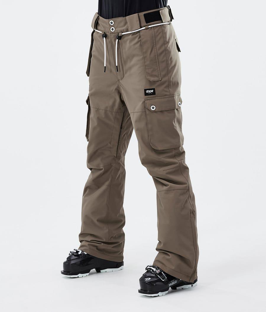 Women's Dope Iconic W Ski Pants Walnut Khaki USA | JKBYO-1284