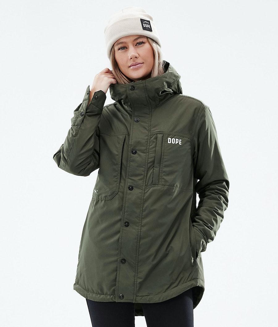 Women's Dope Insulated W Midlayer Jacket Olive Green USA | CBFAT-8529