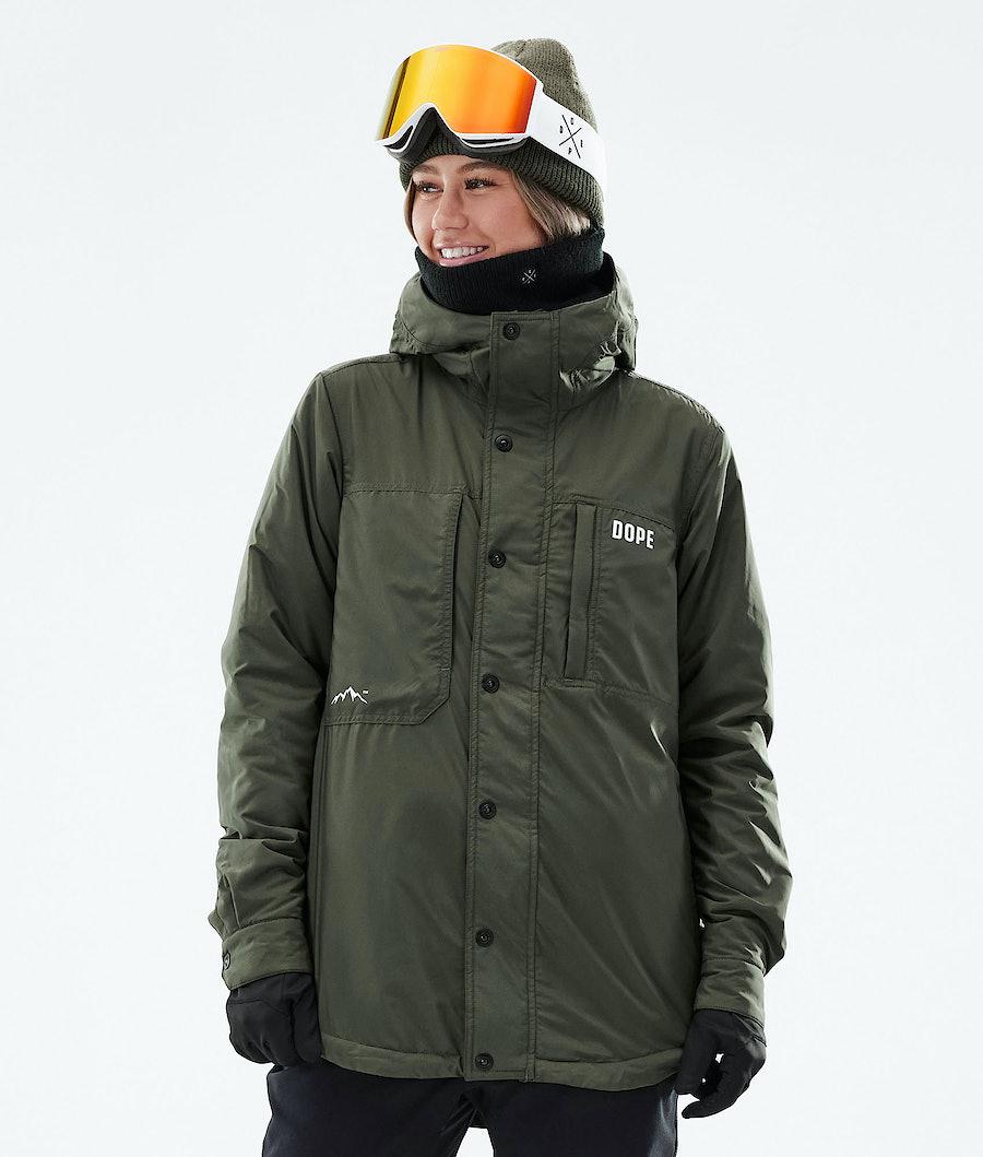 Women's Dope Insulated W Midlayer Jacket Olive Green USA | USTJN-6413