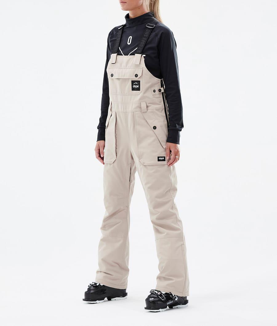 Women's Dope Notorious B.I.B W Ski Pants Sand Beige USA | XKRPY-7408