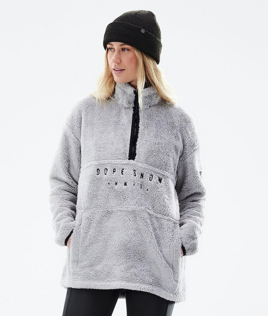 Women's Dope Pile W 2021 Fleece Sweater Light Grey USA | JQKAS-5872