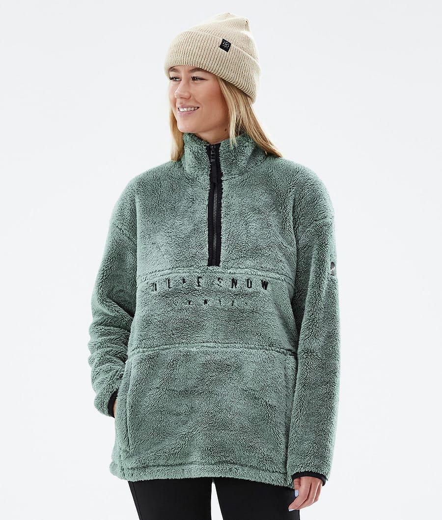 Women's Dope Pile W Fleece Sweater Faded Green USA | NQXJB-1205