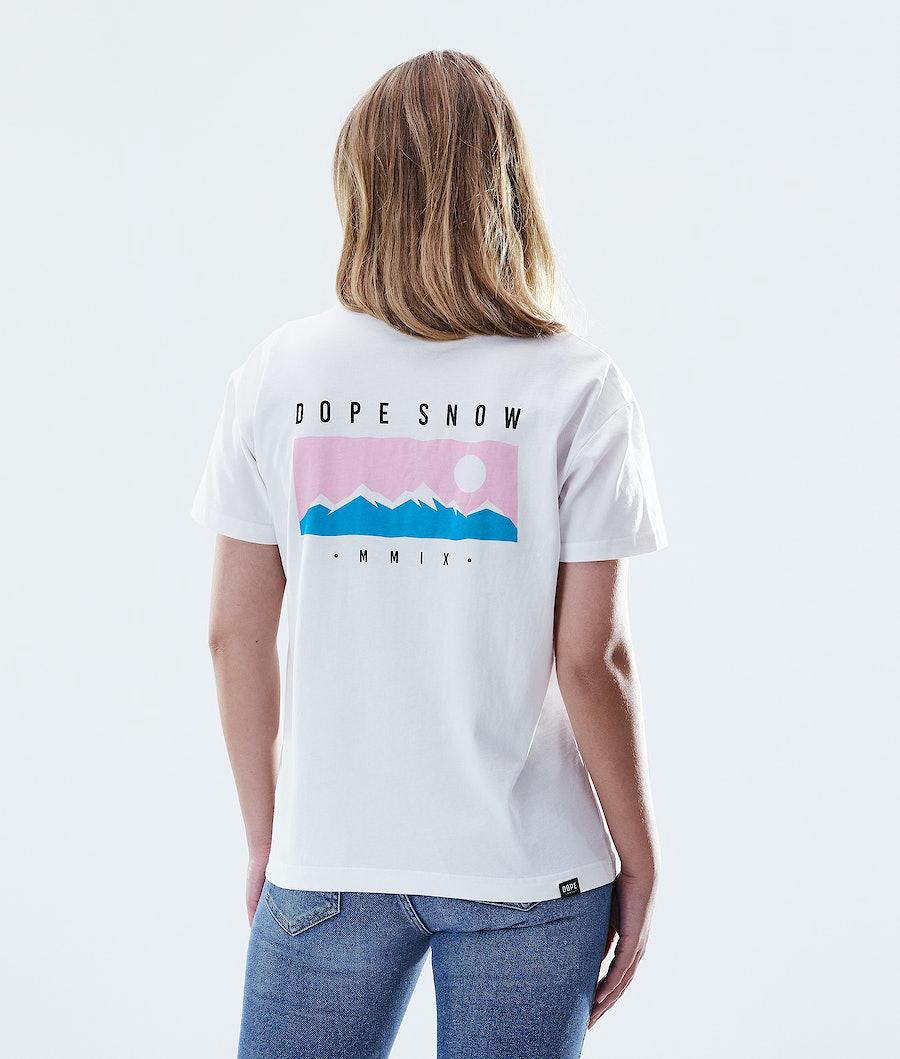 Women's Dope Regular Range T-shirt White USA | LKXYE-8702