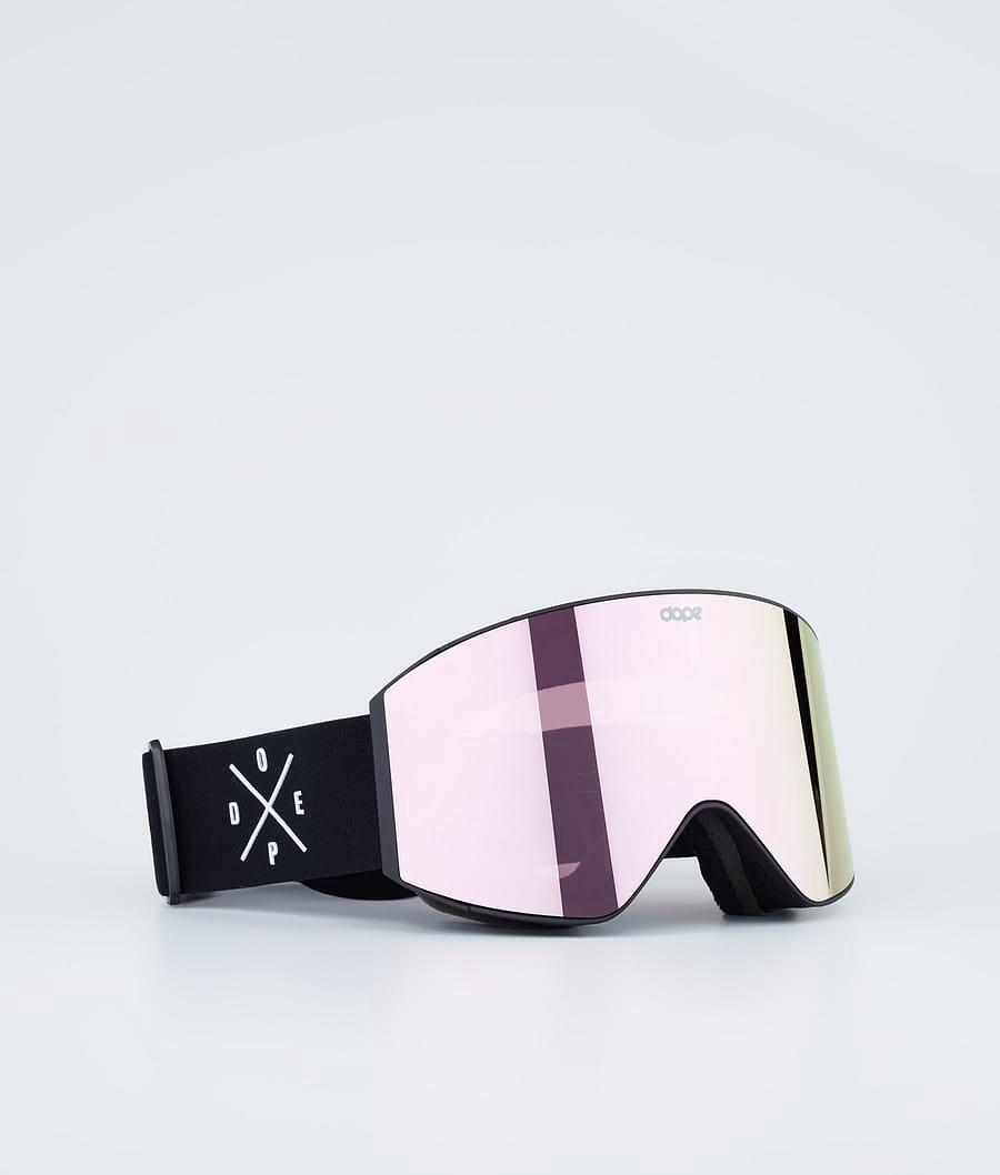 Women's Dope Sight Ski Goggles Black W/Black Champagne Mirror USA | APINK-4370