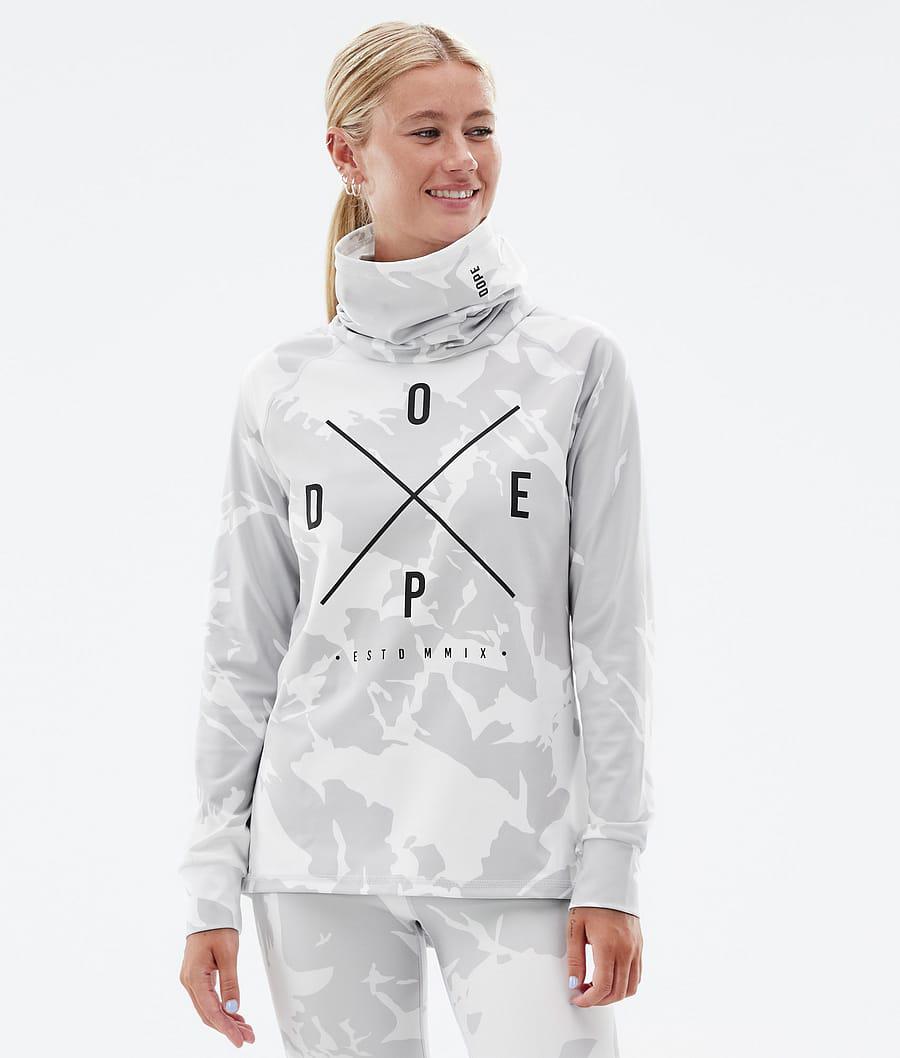 Women's Dope Snuggle W 2X-Up Base Layer Top Grey Camo USA | DWENA-4513