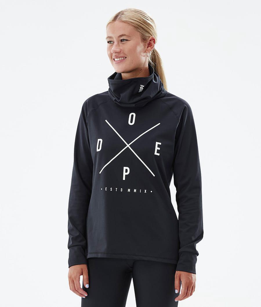 Women's Dope Snuggle W 2X-Up Base Layer Top Black USA | LYTHB-7045