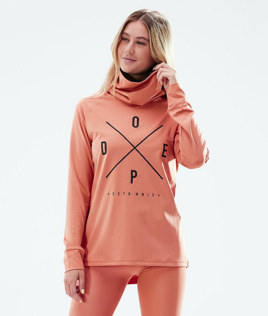 Women's Dope Snuggle W 2X-Up Base Layer Top Peach Coral USA | QXDTC-7482