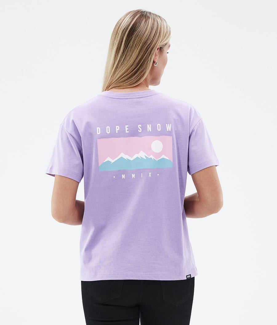 Women's Dope Standard W Range T-shirt Faded Violet Purple USA | PDBUL-5641