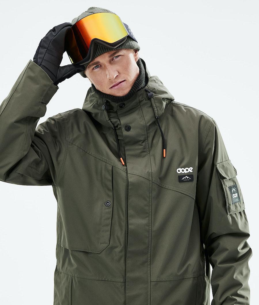 Men's Dope Adept 2021 Ski Jacket Olive Green  USA |  LFOXN-7069