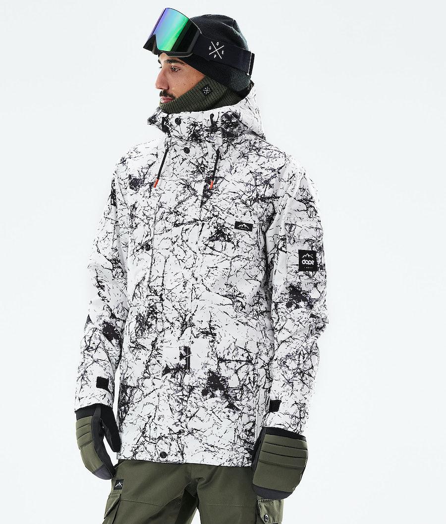 Men\'s Dope Adept 2021 Ski Jacket Rock White/Black  USA |  XZUJD-7286