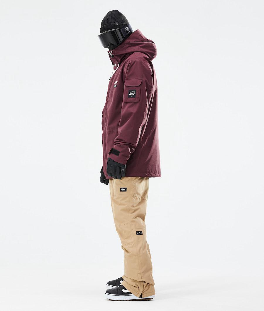 Men's Dope Adept 2021 Snowboard Jacket Burgundy  USA |  XUPNR-2697