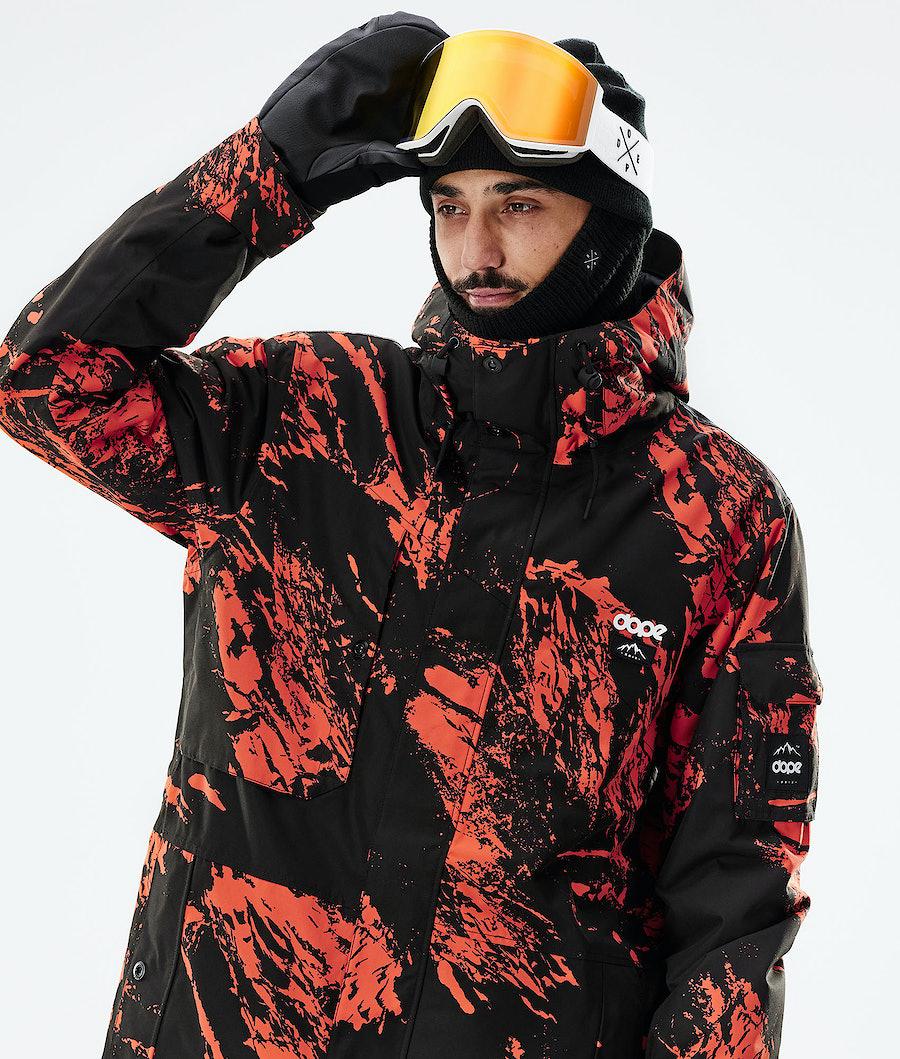 Men's Dope Adept 2021 Snowboard Jacket Paint Orange  USA |  WZNLH-2134