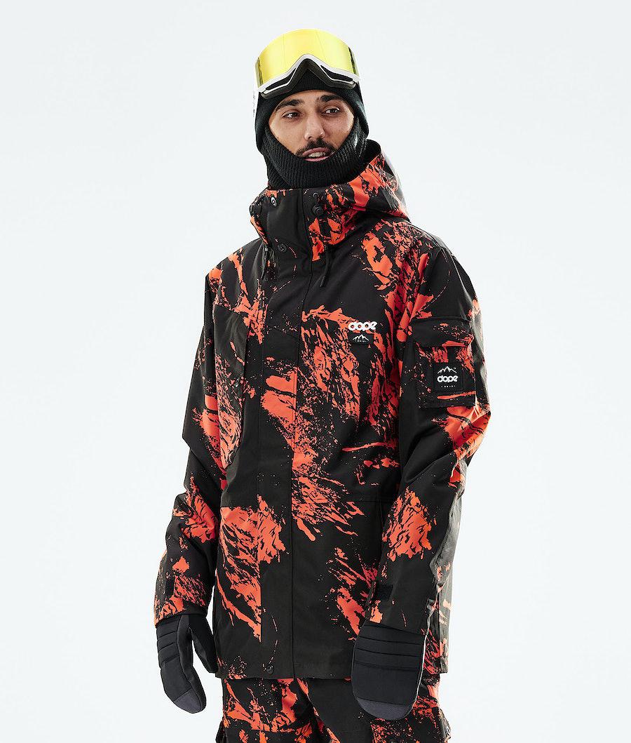 Men\'s Dope Adept 2021 Snowboard Jacket Paint Orange  USA |  WZNLH-2134