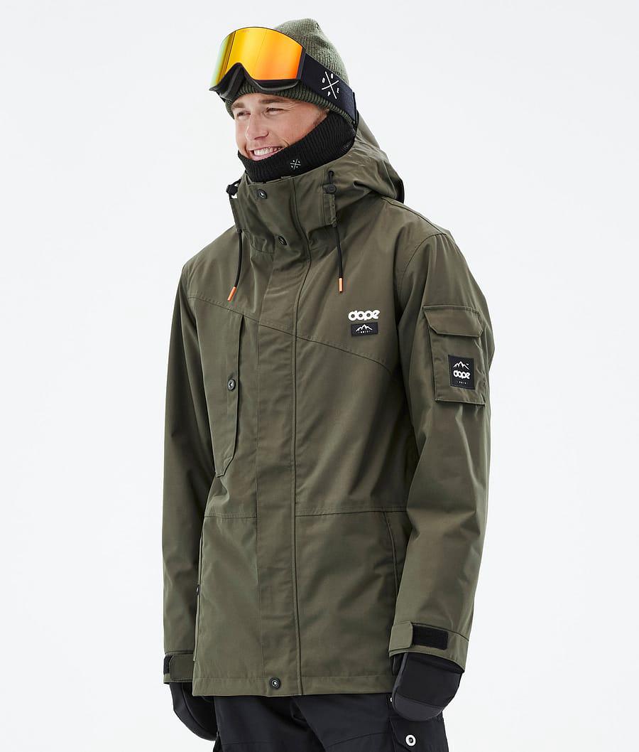 Men\'s Dope Adept Ski Jacket Olive Green  USA |  UGRKX-7581