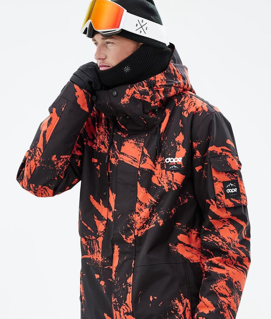 Men's Dope Adept Snowboard Jacket Paint Orange  USA |  VSDZF-3074