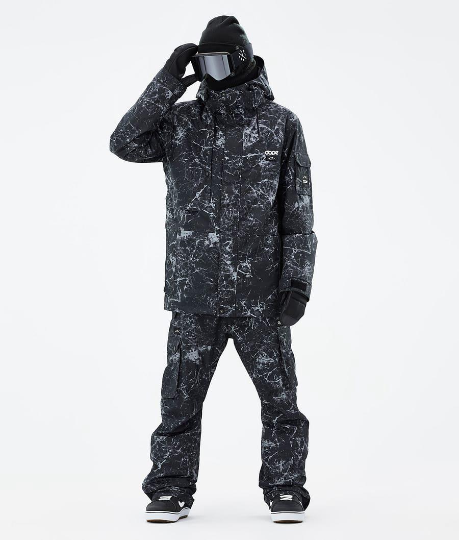 Men's Dope Adept Snowboard Jacket Rock Black  USA |  YTJAN-5208