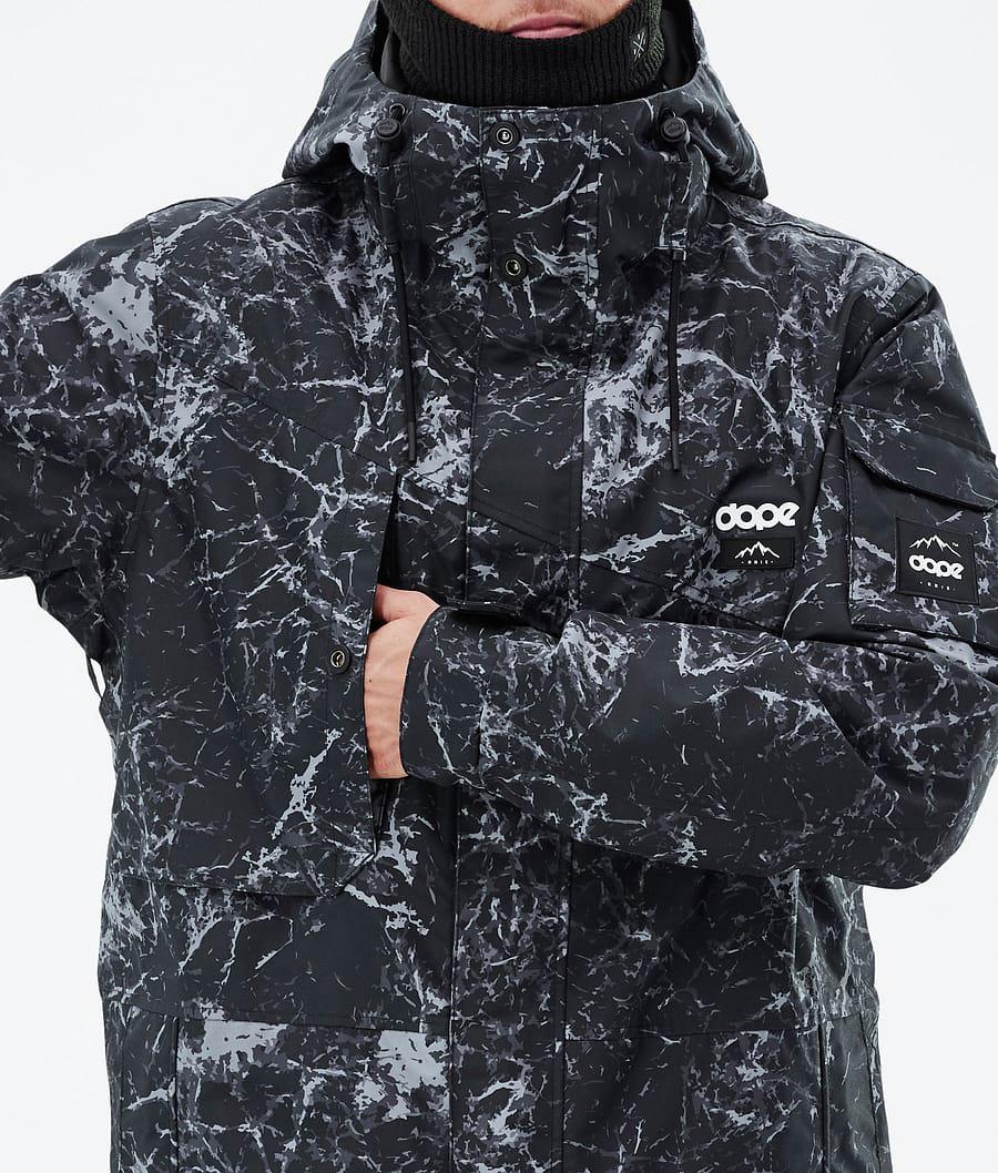 Men's Dope Adept Snowboard Jacket Rock Black  USA |  YTJAN-5208