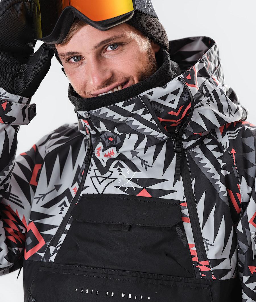 Men's Dope Akin 2020 Snowboard Jacket Arrow Red/Black  USA |  BYMKC-6920