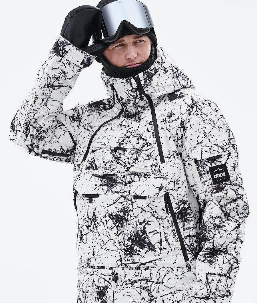 Men's Dope Akin 2021 Snowboard Jacket Rock White/Black  USA |  FHYLB-8175